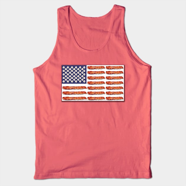 Bacon and Eggs Flag Tank Top by jayveezed